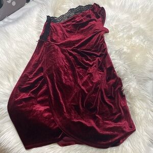 Lulus - One Shoulder Velvet Dress - Large